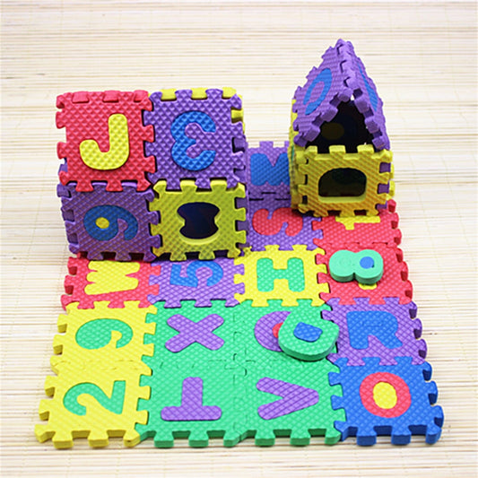 Clearance! PALIFEUR 36 PCS Kids Foam Play Mat, 12x12 Inch Number Alphabet Foam Puzzle Floor Mat,Soft Non-Slip V1189-LWWAL-20260325-01013