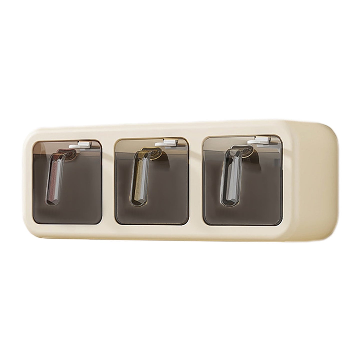 PALIFEUR Spice Jars Set, 3 Grids Spice Rack Seasoning Containers Set, Condiment Jars with Spice Drawer V1189-LWWAL-20260325-01027