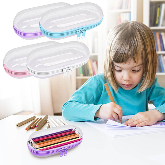 Tyidzon Pencil Pouch, Pencil Bags with Zipper, Pencil Case Pouch Storage Pens, Markers, Crayons Supplies White V1189-LWWAL-20260325-01056