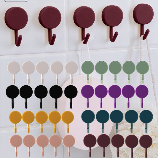 Clearance! PALIFEUR 12 Pcs Wall Hooks for Hanging, Circle Heavy Duty Hook, Self Adhesive Waterproof V1189-LWWAL-20260325-01057