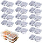 PALIFEUR 5 PCS Snack Containers Disposable Double Compartment Plastic Container, Reusable Snack Containers V1189-LWWAL-20260325-01061