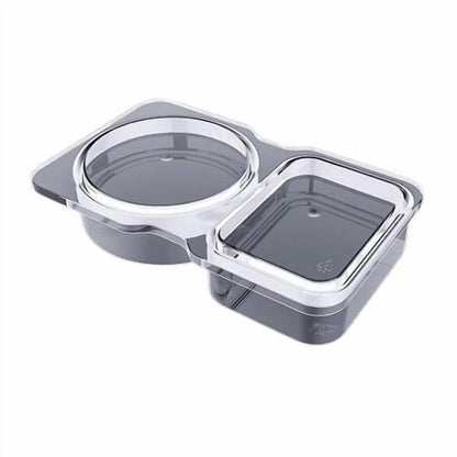 PALIFEUR 5 PCS Snack Containers Disposable Double Compartment Plastic Container, Reusable Snack Containers V1189-LWWAL-20260325-01061