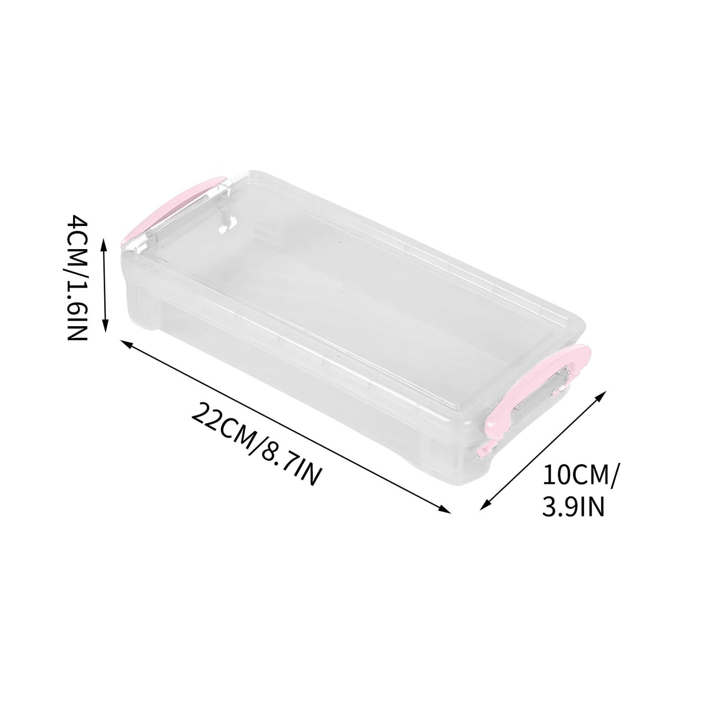 Tyidzon Plastic Pencil Case, Large Capacity Clear Pencil Box, Crayon Marker Box with Snap-Tight Lid, Plastic V1189-LWWAL-20260325-01072