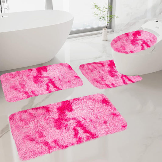 Tyidzon 5Pc Bath Mats for Bathroom, Quick-Dry Bathroom Rugs Sets Washable Non-Slip Bath Mat Ultra Soft V1189-LWWAL-20260325-01100
