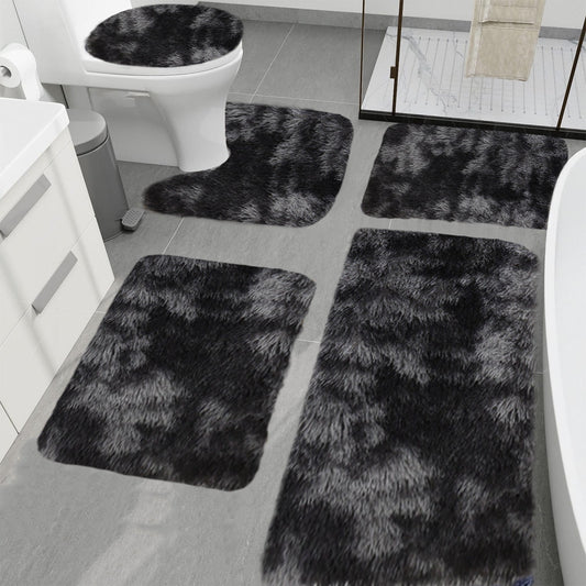 Tyidzon 5Pc Bath Mats for Bathroom, Quick-Dry Bathroom Rugs Sets Washable Non-Slip Bath Mat Ultra Soft V1189-LWWAL-20260325-01102