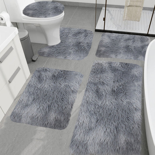 Tyidzon 5Pc Bath Mats for Bathroom, Quick-Dry Bathroom Rugs Sets Washable Non-Slip Bath Mat Ultra Soft V1189-LWWAL-20260325-01106
