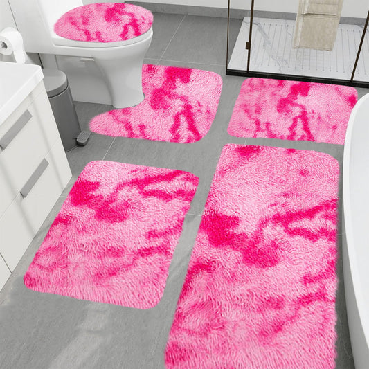 Tyidzon 5Pc Bath Mats for Bathroom, Quick-Dry Bathroom Rugs Sets Washable Non-Slip Bath Mat Ultra Soft V1189-LWWAL-20260325-01108