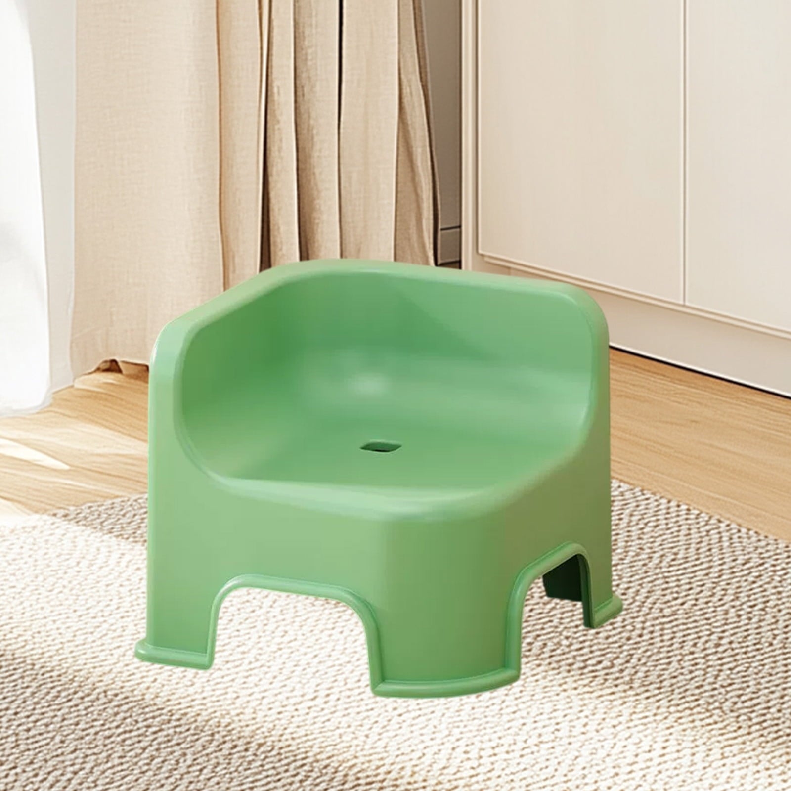 Wzzjkit Bathroom Small Stool Plastic Stool Children's Stool Home Stepping Non Slip Thickened Plastic Stool V1189-LWWAL-20260325-01111