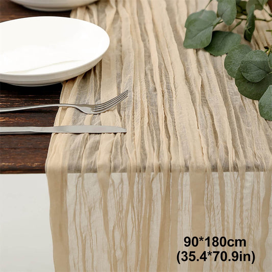 PALIFEUR Cheesecloth Table Runner, 35 x 71 Inch Cheese Cloth Table Runner for Wedding Bridal Shower Party, V1189-LWWAL-20260325-01112
