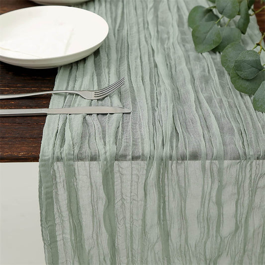 PALIFEUR Cheesecloth Table Runner, 35 x 71 Inch Cheese Cloth Table Runner for Wedding Bridal Shower Party, V1189-LWWAL-20260325-01114