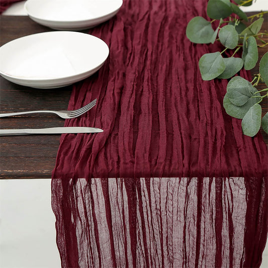 PALIFEUR Cheesecloth Table Runner, 35 x 71 Inch Cheese Cloth Table Runner for Wedding Bridal Shower Party, V1189-LWWAL-20260325-01115