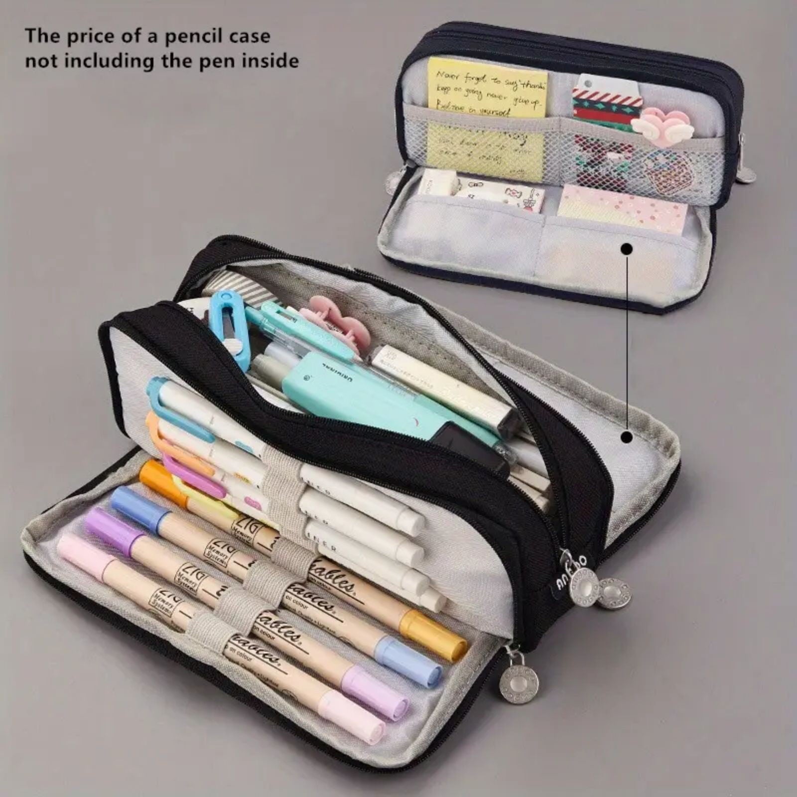 PALIFEUR Pencil Case Large Capacity Pencil Pouch, Multi-layer Aesthetic Pen Bag, Sturdy Multifunctional V1189-LWWAL-20260325-01116