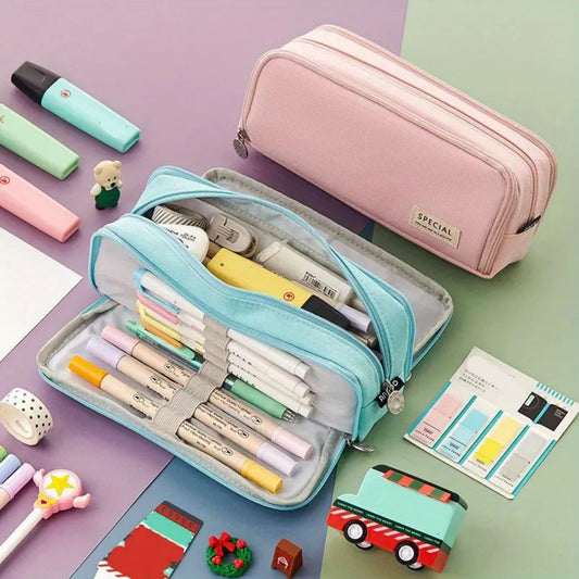 PALIFEUR Pencil Case Large Capacity Pencil Pouch, Multi-layer Aesthetic Pen Bag, Sturdy Multifunctional V1189-LWWAL-20260325-01117