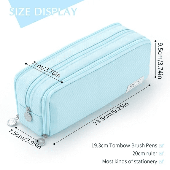 PALIFEUR Pencil Case Large Capacity Pencil Pouch, Multi-layer Aesthetic Pen Bag, Sturdy Multifunctional V1189-LWWAL-20260325-01121