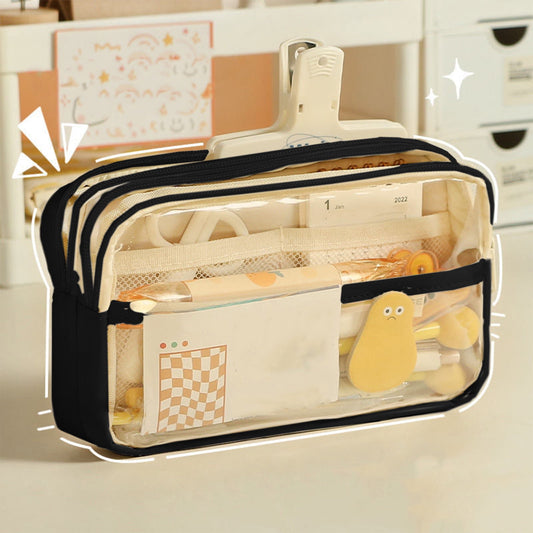 PALIFEUR Pencil Case Large Capacity Pencil Pouch, Multi-layer Aesthetic Pen Bag, Sturdy Multifunctional V1189-LWWAL-20260325-01133