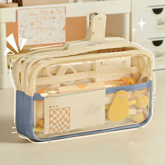 PALIFEUR Pencil Case Large Capacity Pencil Pouch, Multi-layer Aesthetic Pen Bag, Sturdy Multifunctional V1189-LWWAL-20260325-01134