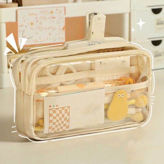 PALIFEUR Pencil Case Large Capacity Pencil Pouch, Multi-layer Aesthetic Pen Bag, Sturdy Multifunctional V1189-LWWAL-20260325-01135