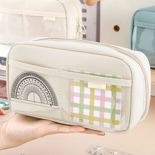 PALIFEUR Pencil Case Large Capacity Pencil Pouch, Multi-layer Aesthetic Pen Bag, Sturdy Multifunctional V1189-LWWAL-20260325-01139