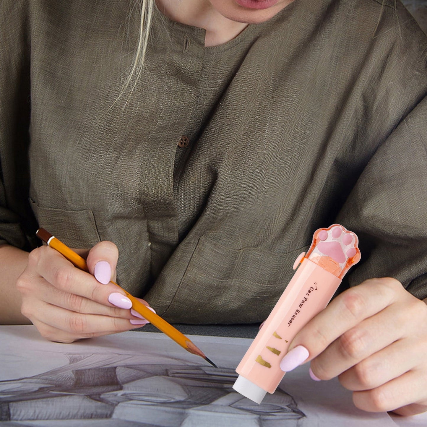Tyidzon Erasers for Pencils 2 Pack, Cute Pencil Erasers for Office, Erasers for Drawing Sketching Orange V1189-LWWAL-20260325-01145