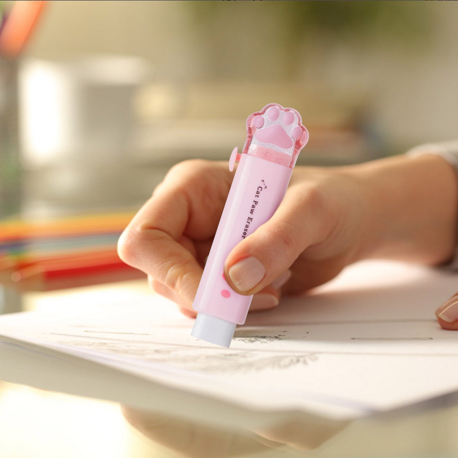 Tyidzon Erasers for Pencils 2 Pack, Cute Pencil Erasers for Office, Erasers for Drawing Sketching Pink V1189-LWWAL-20260325-01146