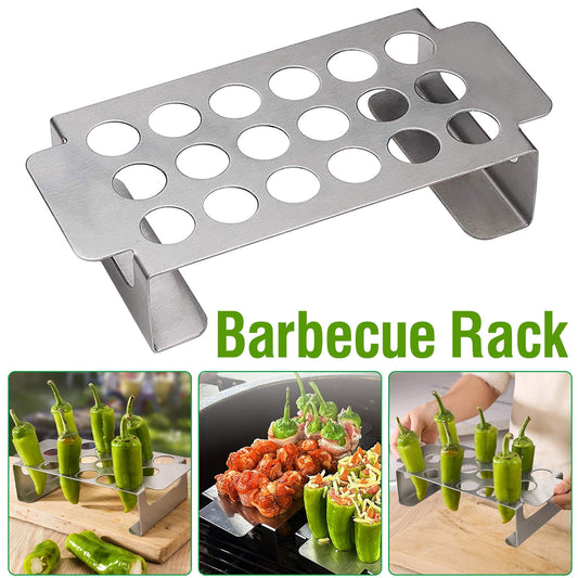 Tyidzon 18 Hole Jalapeno Popper Holder for Grill, Grilling Accessories with Handle, Stainless Steel Barbecue V1189-LWWAL-20260325-01193