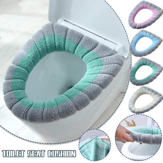 PALIFEUR Toilet Seat Cushion, Soft Thicker Knitting Cotton Bathroom Toilet Seat Cover, Non Slip Warmer V1189-LWWAL-20260325-01197