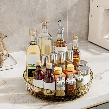 Xuniizn Multipurpose Lazy Susan Organizer - 360 Rotating Spice Rack Turntable for Kitchen Cabinet Storage & V1189-LWWAL-20260325-01200