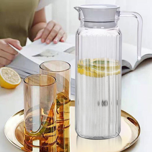 PALIFEUR Water Pitcher with Lid, 2 L Plastic Pitcher for Tea & Juice Water, Hot/Cold Water Jug, Tea Pitcher, V1189-LWWAL-20260325-01207