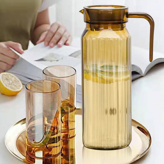 PALIFEUR Water Pitcher with Lid, 2 L Plastic Pitcher for Tea & Juice Water, Hot/Cold Water Jug, Tea Pitcher, V1189-LWWAL-20260325-01208