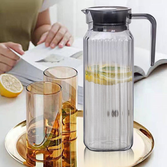 PALIFEUR Water Pitcher with Lid, 2 L Plastic Pitcher for Tea & Juice Water, Hot/Cold Water Jug, Tea Pitcher, V1189-LWWAL-20260325-01209