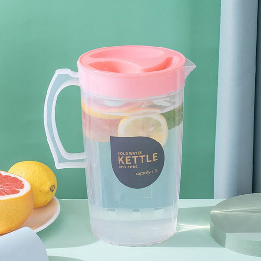 PALIFEUR Water Pitcher with Lid, 2 L Plastic Pitcher for Tea & Juice Water, Hot/Cold Water Jug, Tea Pitcher, V1189-LWWAL-20260325-01211