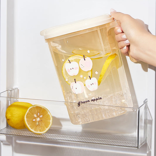 PALIFEUR Water Pitcher with Lid, 2 L Plastic Pitcher for Tea & Juice Water, Hot/Cold Water Jug, Tea Pitcher, V1189-LWWAL-20260325-01220