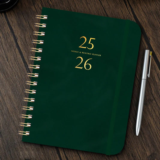 Xuniizn Academic Planner 2025-2026, Daily, Weekly & Monthly Planner, Journaling Notebooks for Work, Spiral V1189-LWWAL-20260325-01225