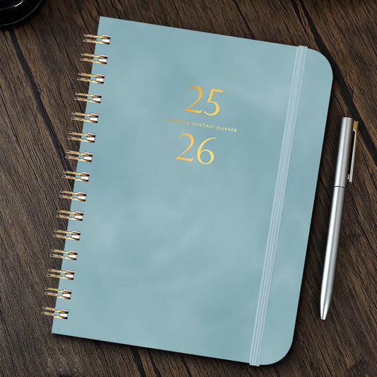 Xuniizn Academic Planner 2025-2026, Daily, Weekly & Monthly Planner, Journaling Notebooks for Work, Spiral V1189-LWWAL-20260325-01227
