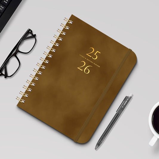 Xuniizn Academic Planner 2025-2026, Daily, Weekly & Monthly Planner, Journaling Notebooks for Work, Spiral V1189-LWWAL-20260325-01228