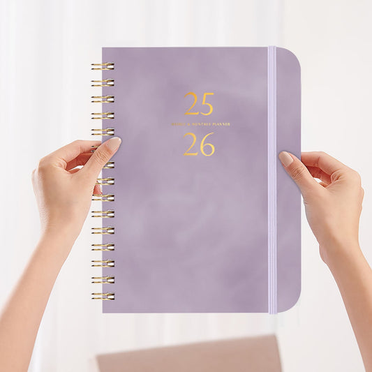 Xuniizn Academic Planner 2025-2026, Daily, Weekly & Monthly Planner, Journaling Notebooks for Work, Spiral V1189-LWWAL-20260325-01232