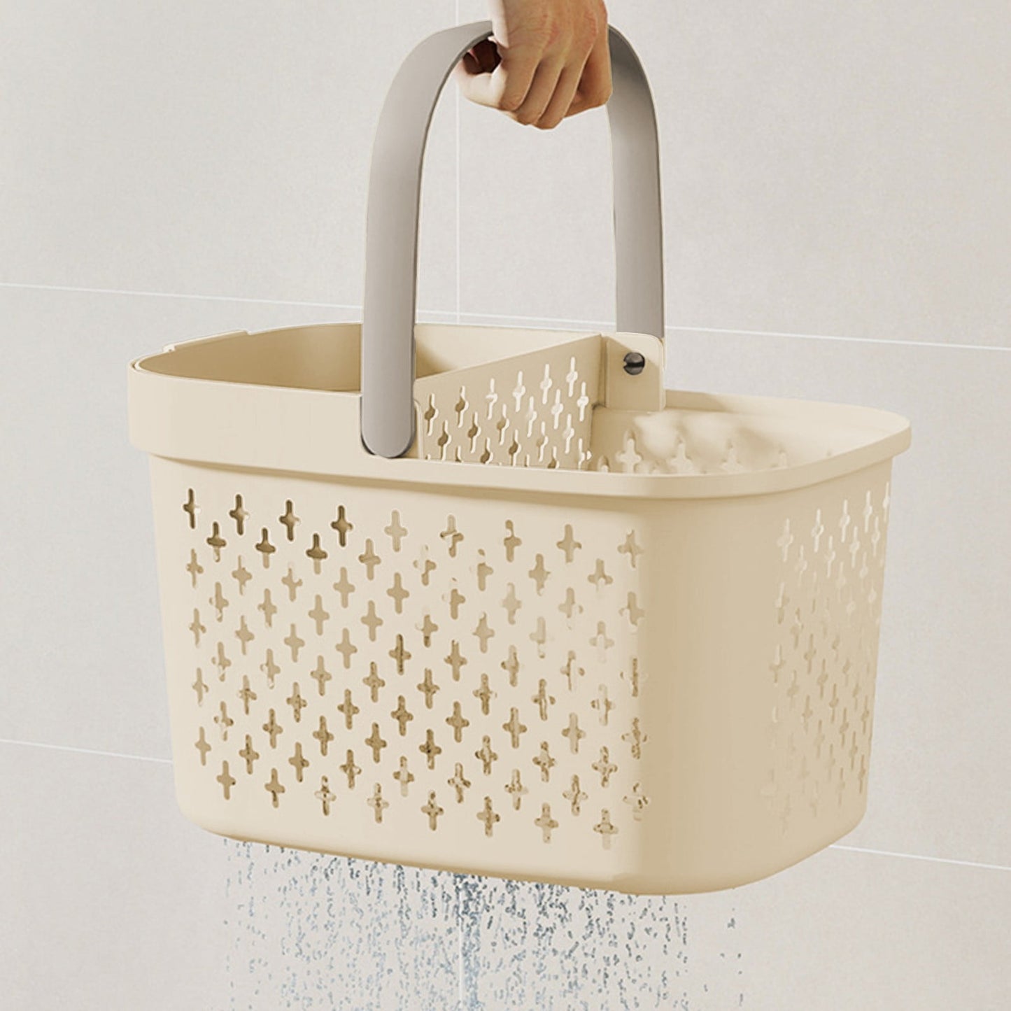Xuniizn Plastic Shower Caddy Portable Bucket, Cleaning Shower Basket with Handle Compartments Storage V1189-LWWAL-20260325-01273