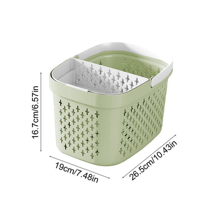 Xuniizn Plastic Shower Caddy Portable Bucket, Cleaning Shower Basket with Handle Compartments Storage V1189-LWWAL-20260325-01274