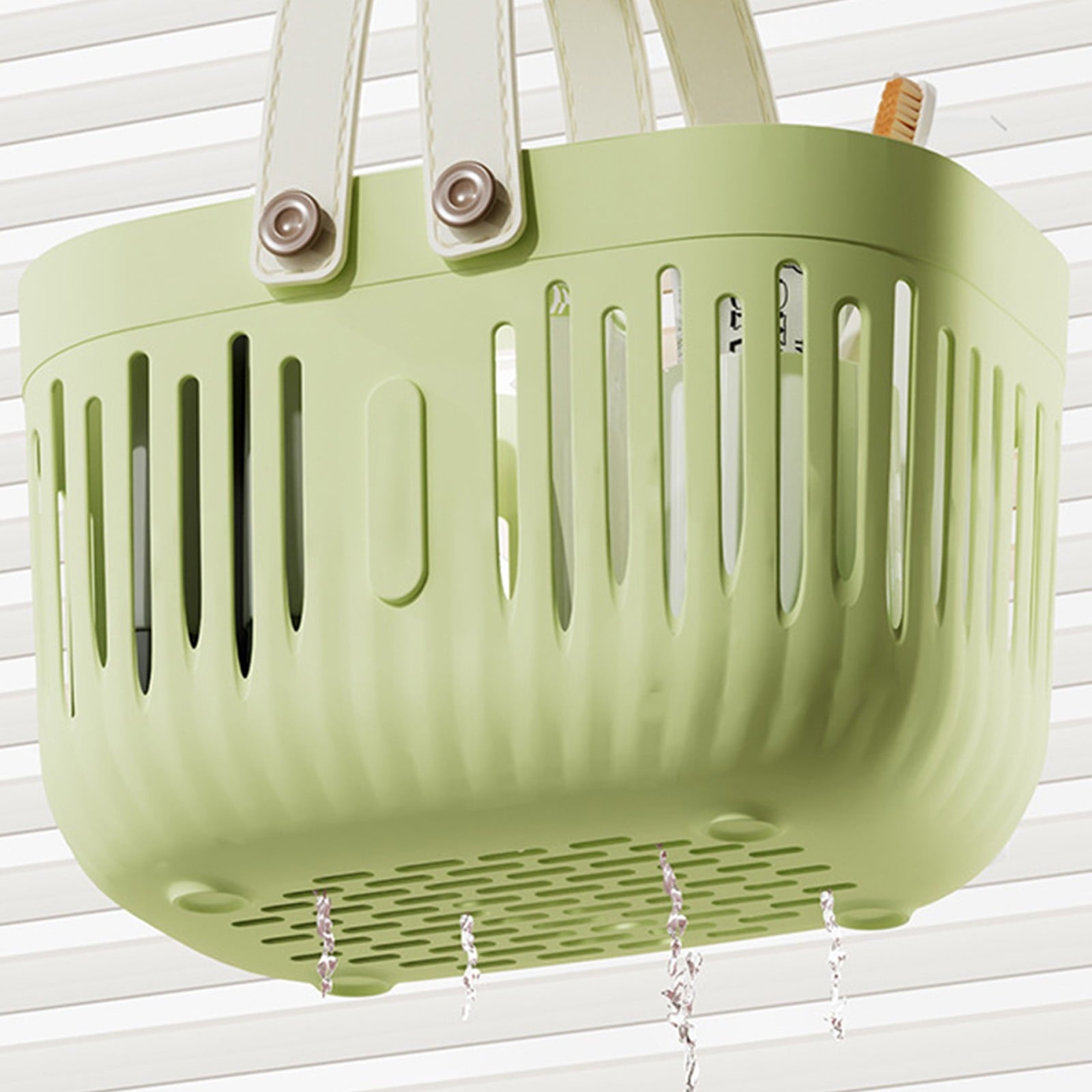 Xuniizn Plastic Shower Caddy Portable Bucket, Cleaning Shower Basket with Handle Compartments Storage V1189-LWWAL-20260325-01276