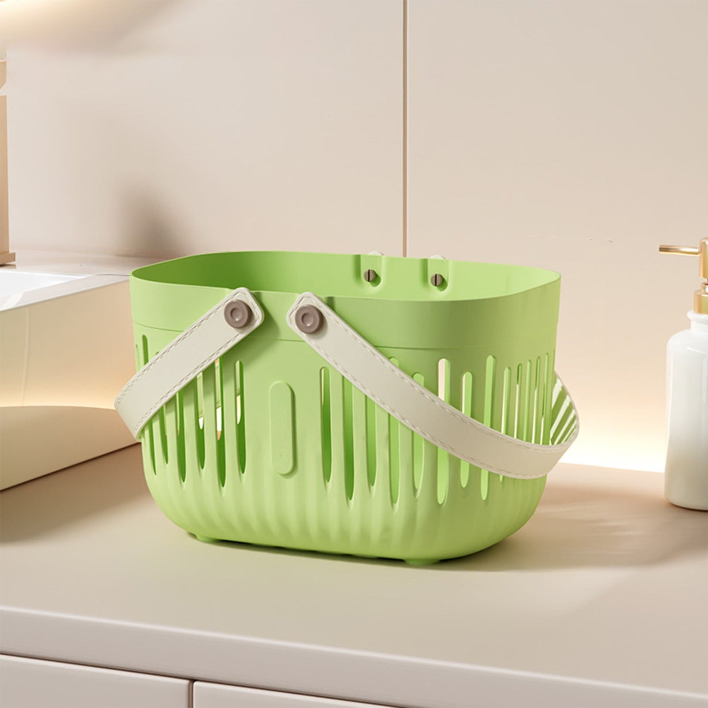 Xuniizn Plastic Shower Caddy Portable Bucket, Cleaning Shower Basket with Handle Compartments Storage V1189-LWWAL-20260325-01276