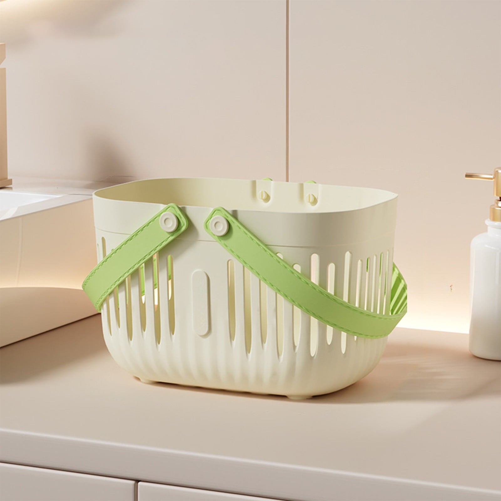 Xuniizn Plastic Shower Caddy Portable Bucket, Cleaning Shower Basket with Handle Compartments Storage V1189-LWWAL-20260325-01277