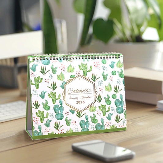 Dmlowu 2026 Desk Calendar - 8x10 inch Desk Calendar 2026-2027, 12 Months Desk Calendar Runs From January 2026 V1189-LWWAL-20260325-01297