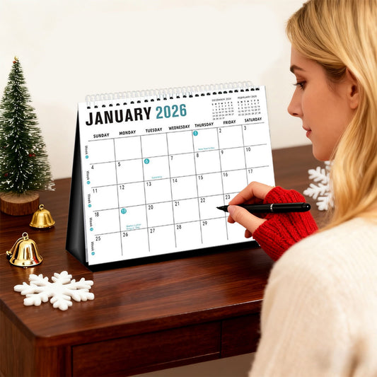 Dmlowu 2026 Desk Calendar - 8x10 inch Desk Calendar 2026-2027, 12 Months Desk Calendar Runs From January 2026 V1189-LWWAL-20260325-01303