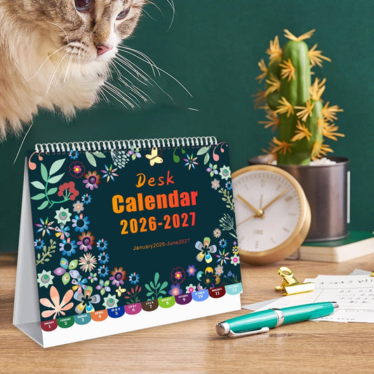 Dmlowu 2026 Desk Calendar - 8x10 inch Desk Calendar 2026-2027, 12 Months Desk Calendar Runs From January 2026 V1189-LWWAL-20260325-01310