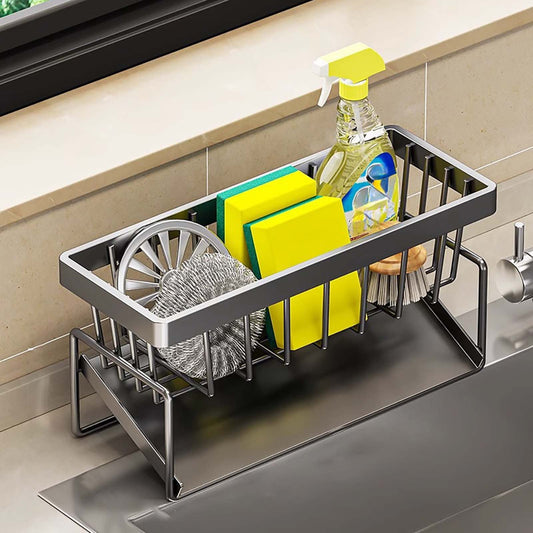 PALIFEUR Sponge Holder for Kitchen Sink, Kitchen Sink Organizer Rustproof 304 Stainless Steel Detachable V1189-LWWAL-20260325-01324