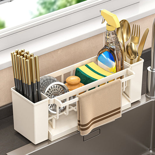 PALIFEUR Sponge Holder for Kitchen Sink, Kitchen Sink Organizer Rustproof 304 Stainless Steel Detachable V1189-LWWAL-20260325-01326