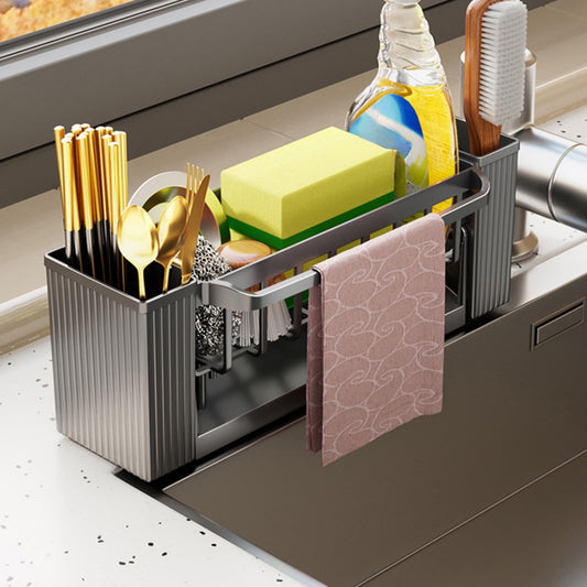 PALIFEUR Sponge Holder for Kitchen Sink, Kitchen Sink Organizer Rustproof 304 Stainless Steel Detachable V1189-LWWAL-20260325-01331
