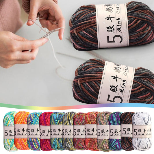 PALIFEUR Cotton Yarn Soft Cotton Yarn for Crocheting and Knitting, 1.76 oz/50g Multicolor Crochet yarn for V1189-LWWAL-20260325-01349