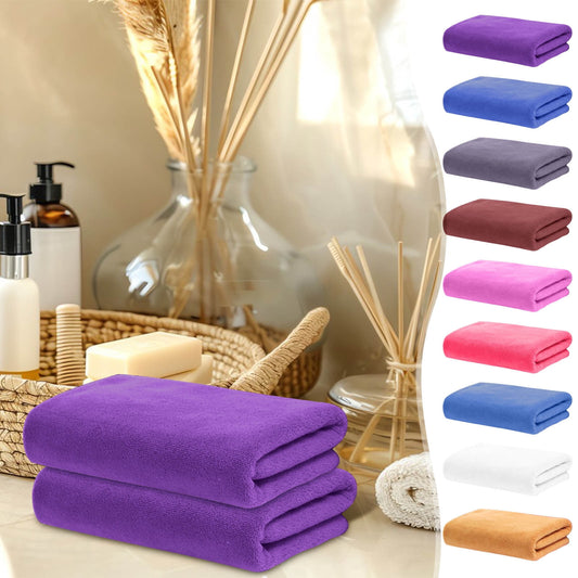 PALIFEUR Microfiber Towel 29.5x13.8", 2 PACK Soft Lightweight Bath Towels Quick-Drying Towels Highly V1189-LWWAL-20260325-01369