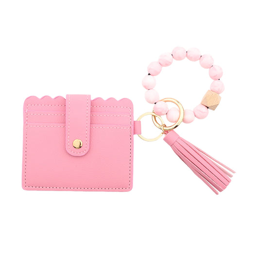 PALIFEUR Wallet Women, Wallet Keychain Wristlet for Women, Slim Credit Card Holder Wallet, Fashion Tassel V1189-LWWAL-20260325-01416